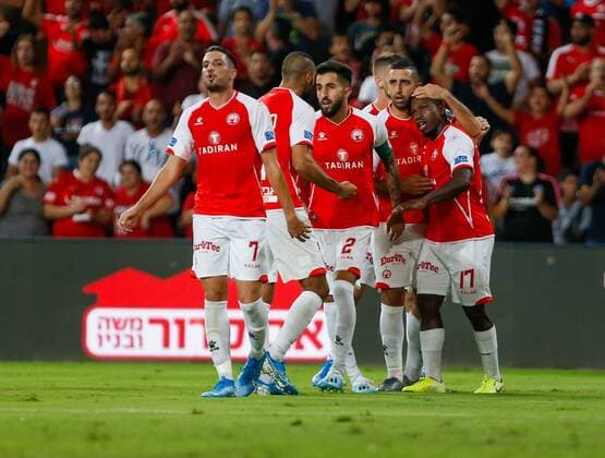 190815 Hapoel Beer Sheva during the UEFA Europa League qualifying match between Hapoel Beer Sheva and IFK Norrköping on August 14, 2019 in Be er Sheva Photo Nir Keidar BILDBYRAN fotboll football kval till europa league soccer europa league qualification ifk norrköping Hapoel Beer Sheva bbeng jubel,  Copyright: NIRxKEIDAR BB190815BB205