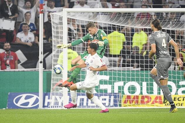 16 LUDOVIC BUTELLE (SCO) - 08 HOUSSEM AOUAR (OL) FOOTBALL : Lyon vs Angers - Ligue 1 Conforama - 16 08 2019 FEP Panoramic 