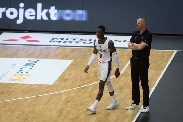Basketball Hamburg 16 08 2019 German Basketball Bund DBB National Team Men Men Preparation game for the World Cup 2019 Supercup Germany GER Hungary HUN Henrik Rödl Germany, national coach Roll Roedl Dennis Schröder Schroeder Germany, No 17 Schröder