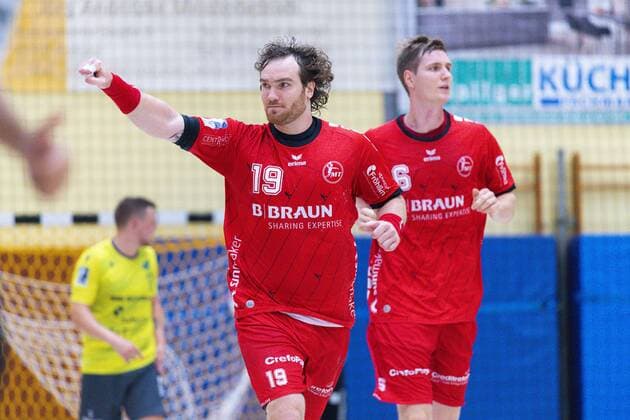 Rodgau, Germany 17 August 2019 DHB Cup 19 20 MT Melsungen vs DjK Rimpar Wölfe Timm Schneider Melsungen Rodgau Germany