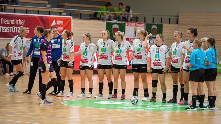 The Team of Wildcats SV Union Halle Neustadt Wildcats vs TuS Metzingen 5 SWH Saale Cup Handball 2 Bundesliga Season 2019 2020 Copyright xVIADATAx xHolgerxJohnx Halle Saale Sachsen Anhalt Germany