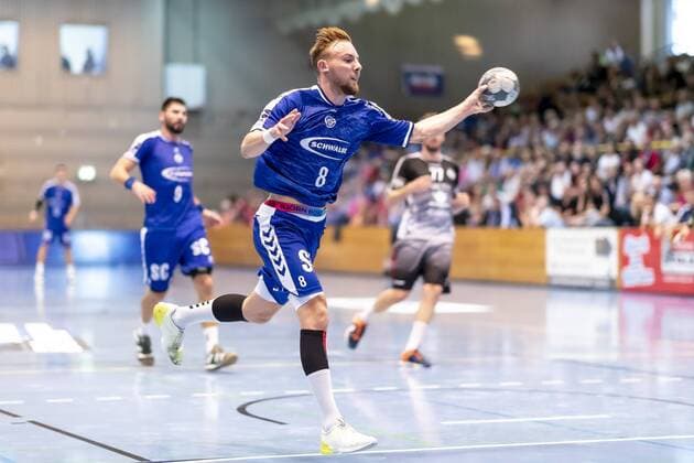 Lukas Blohme Nr 8, VfL Gummersbach VfL Gummersbach vs. VfL Luebeck Schwartau, Handball, DHB Cup, 17 08 19 Luebeck Schleswig Holstein Germany Copyright: xAgentur54Gradx xFelixxKoenigx