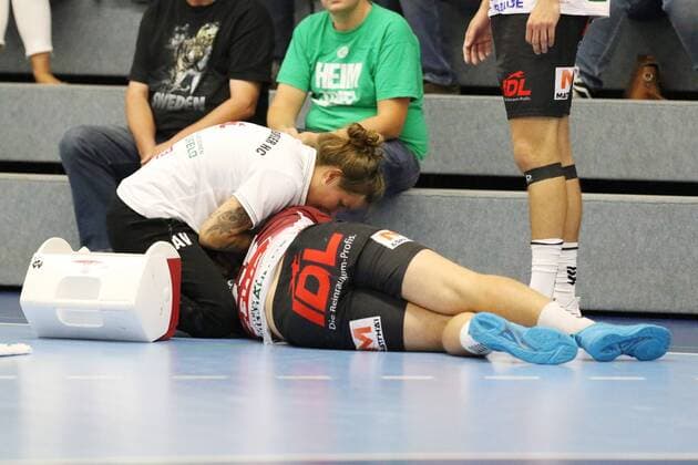 Yannick Schindel Oranienburger HC 13 will be supplied GER, Handball, DHB Cup, 1 Round, Semifinals 1, HC Empor Rostock against Oranienburger HC, 17 08 2019 Minden Copyright: xEIBNER JanxStrohdiekx EP_JSK
