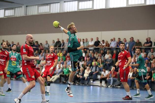 Christoffer Rambo TSV GWD Minden 9 GER, Handball, DHB Cup, 1 Round, Semifinal 2, TSV GWD Minden against ASV Hamm Westfalen, 17 08 2019 Minden Copyright: xEIBNER JanxStrohdiekx EP_JSK
