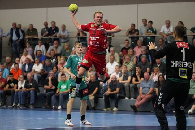 Fabian Huesmann ASV Hamm Westfalen 3 GER, Handball, DHB Cup, 1 Round, Semifinal 2, TSV GWD Minden against ASV Hamm Westfalen, 17 08 2019 Minden Copyright: xEIBNER JanxStrohdiekx EP_JSK