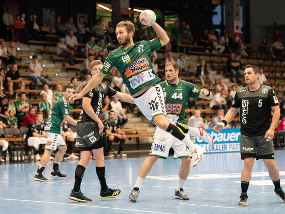 27 Marco Rentschler Frisch Auf Goeppingen , Frisch Auf Goeppingen vs. TuS 04 Dansenberg, DHB Cup, Handball, Men, 17 08 2019 Frisch Auf Goeppingen vs. TuS 04 Dansenberg, DHB Cup, Handball, Men, 17 08 2019 Goeppingen Copyright: xEIBNER Michael_Schmidtx EP_MST