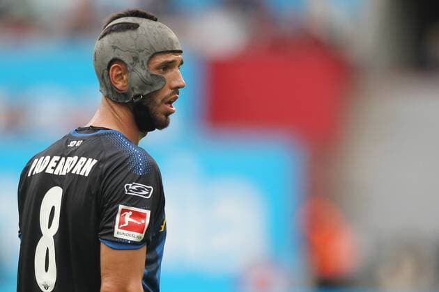 Bilder des Jahres 2019, Sport 08 August Sport Bilder des Tages August 17, 2019, Leverkusen, Germany: Klaus Gjasula of SC Paderborn reacts during the Bundesliga match between Bayer 04 Leverkusen and SC Paderborn 07 at BayArena. Bayer 04 Leverkusen Vs SC Paderborn in Leverkusen, Germany - 17 Aug 2019 - ZUMAs197 20190817_zaa_s197_102 Copyright: xOsamaxFaisalx