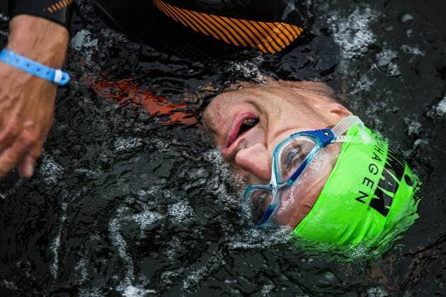 KMD Ironman soendag den 21. august 2019 i Koebenhavn. Deltagerne starter paa Amager strandpark med 3, 8 km loeb som bliver efterfulgt af 180 km cykling og 42, 2 km loeb.. , *** KMD Ironman Sunday August 21, 2019 in Copenhagen Participants start at Amager beach park with 3, 8 km run followed by 180 km cycling and 42, 2 km run,,  Copyright: ÓlafurxSteinarxRyexGestsson ÓlafurxSteinarxRyexGestssonx cop106 spdk20190818-090723-L
