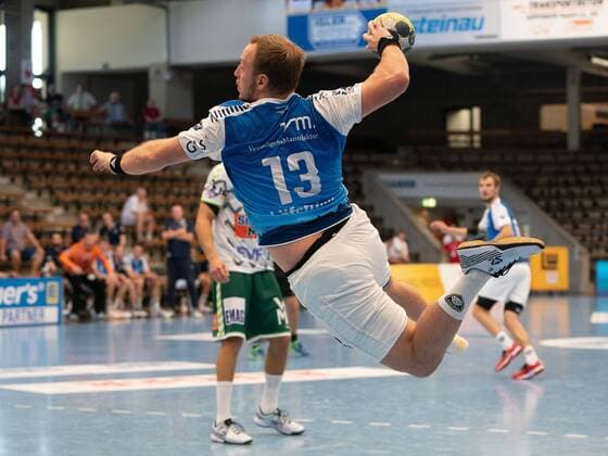 13 Carl Loefstroem TSV Bayer Dormagen , Frisch Auf Goeppingen vs. TSV Bayer Dormagen, DHB Cup, Handball, Men, 18 08 2019 Frisch Auf Goeppingen vs. TSV Bayer Dormagen, DHB Cup, Handball, Men, 18 08 2019 Goeppingen Copyright: xEIBNER Michael_Schmidtx EP_MST