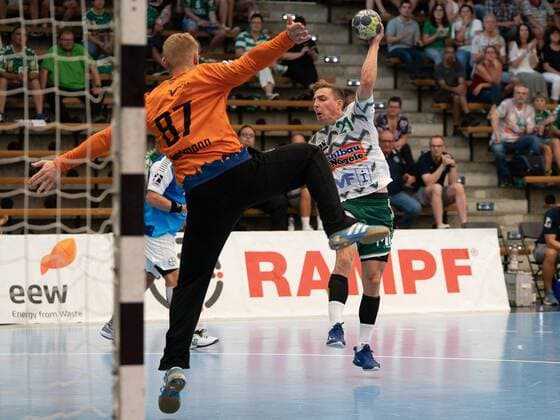 21 Tim Soerensen Frisch Auf Goeppingen , Frisch Auf Goeppingen vs. TSV Bayer Dormagen, DHB Cup, Handball, Men, 18 08 2019 Frisch Auf Goeppingen vs. TSV Bayer Dormagen, DHB Cup, Handball, Men, 18 08 2019 Goeppingen Copyright: xEIBNER Michael_Schmidtx EP_MST