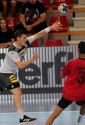 18.08.2019 Skopje(North Macedonia) Egypt-Germany Vlll IHF men s handball Youth U19 Under19 World Championship, WM, Weltmeisterschaft Merlin Fuss Germany : 