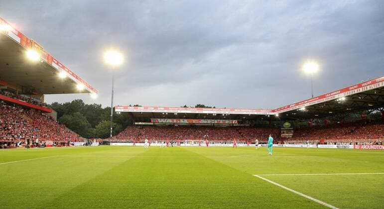GER, 1 FBL, 1 FC UNION BERLIN VS RB Leibzig 18 08 2019, Stadion an der Wuhlheide, Berlin, GER, 1 FBL, 1 FC UNION BERLIN VS RB Leibzig, DFL regulations prohibit any use of photographs as image sequences and or quasi video in picture Unionfans 1 FC Union Berlin , Stadium interior view nordphotox xEngler nph00076