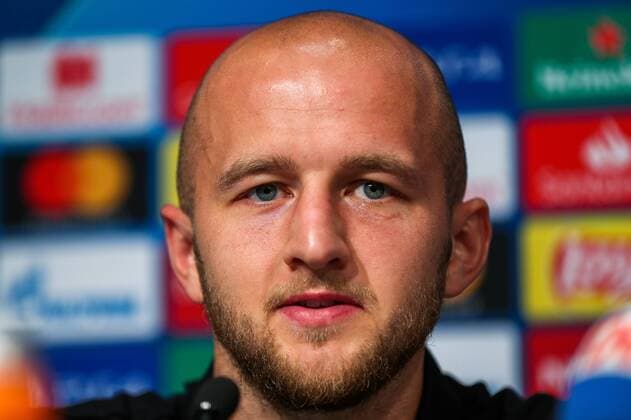 SOCCER - CL, qualification, LASK vs Bruegge LINZ,AUSTRIA,19.AUG.19 - SOCCER - UEFA Champions League, qualification, LASK vs FC Bruegge, preview, press conference, PK, Pressekonferenz LASK. Image shows Gernot Trauner (LASK). GEPAxpictures xPhilippxBrem
