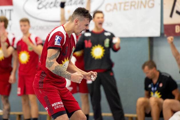 Spenge, Germany 18 08 2019 DHB Cup 1 Main Round 2019 2020 TuS N Lübbecke vs Füchse Berlin Roman Becvar Lübbecke Spenge Nordrhein Westfalen Germany