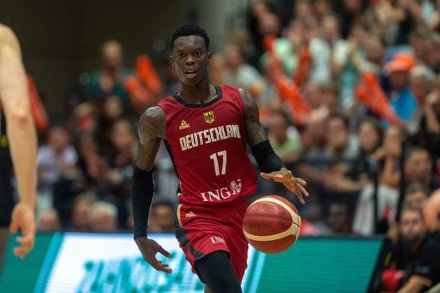 Basketball Hamburg 18 08 2019 German Basketball Federation DBB National Team Men Men Preparation Game for World Cup 2019 Supercup Germany GER Poland POL Dennis Schröder Schroeder Germany, No 17 Schröder
