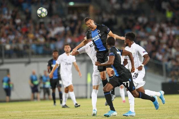 Sport Bilder der Tages Club s Matej Mitrovic pictured in action during the match of Belgian soccer team Club Brugge KV against Austrian team LASK Linz in the first leg of the play-offs for the UEFA Champions League, in Linz, Austria, Tuesday 20 August 2019. BRUNOxFAHY  x05646280x