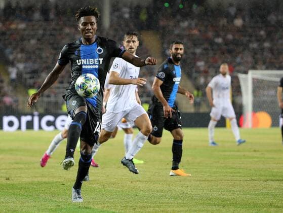 SOCCER - CL, play off, LASK vs Bruegge LINZ,AUSTRIA,20.AUG.19 - SOCCER - UEFA Champions League, play off, LASK vs FC Bruegge. Image shows David Okereke (Bruegge). GEPAxpictures xWalterxLuger