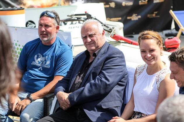 Klaus Bouillon Saarlands Interior and Minister of Sport and Patron of the Event, Opening Press Conference ITF Beach Tennis Saarlouis 2019, Kleiner Markt in Saarlouis, 21 08 2019,