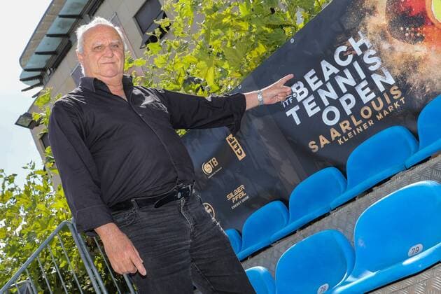 Klaus Bouillon Saarlands Interior and Minister of Sport and Patron of the Event, Opening Press Conference ITF Beach Tennis Saarlouis 2019, Kleiner Markt in Saarlouis, 21 08 2019,