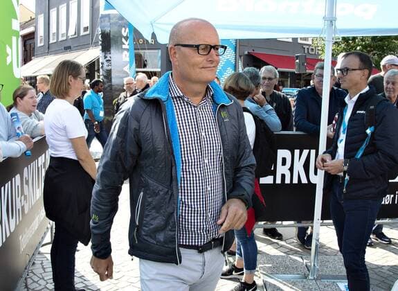 Bjarne Riis is seen here at the start of the cycling race PostNord Denmark Around Silkeborg, Wednesday 21 August 2019, Silkeborg Jutland Denmark,  Copyright: HenningxBagger HenningxBaggerx COP101 spdk20190821-162107-L