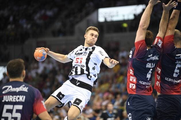 Nikola Bilyk THW Kiel , Handball, Men, Super Cup, THW Kiel vs SG Flensburg Handewitt, Season 2019 2020, 21 08 19 Düsseldorf ISS Dome Nordrhein Westfalen Germany