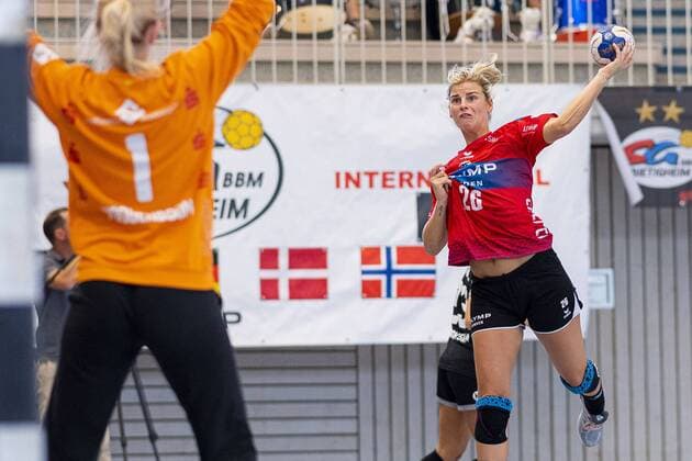 Schwieberdingen, Germany 21 August 2019 Test match 19 20 SG BBM Bietigheim vs VfL Tigers Waiblingen vs Mandy Hoogenboom Waiblingen , Angela Malestein Bietigheim Schwieberdingen Baden Württemberg Germany