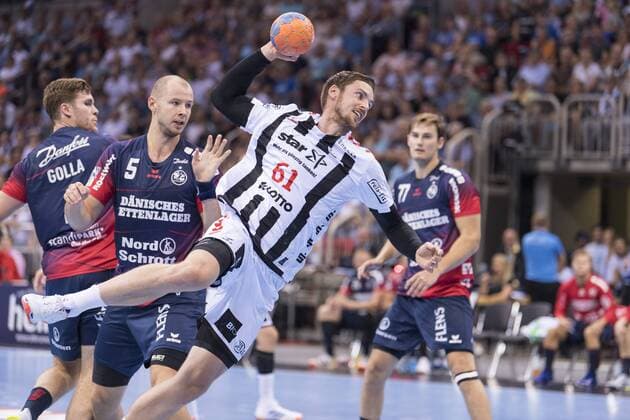 Hendrik Pekeler THW Kiel on 21 08 2019 at the Pixum Super Cup in Düsseldorf Nordrhein Westfalen in the ISS Dome SG Flensburg Handewitt against THW Kiel Düsseldorf Nordrhein Westfalen Germany Copyright: xMartinxZiemerx xnordpoolx