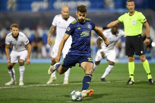PXL_UEFA Champions League Play-offs, GNK Dinamo vs Rosenborg BK 21.08.2019., Zagreb, Croatia - UEFA Champions League Play-offs, 1st leg between GNK Dinamo and Rosenborg BK at Maksimir Stadium in Zagreb, Croatia. Bruno Petkovic  JosipxRegovic PIXSELL