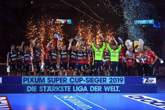 Handball Pixum Super Cup 2019 SG Flensburg Handewitt THW Kiel on 21 08 2019 at the ISS Dome in Düsseldorf Pixum Super Cup Winner 2019 SG Flensburg Handewitt xRx