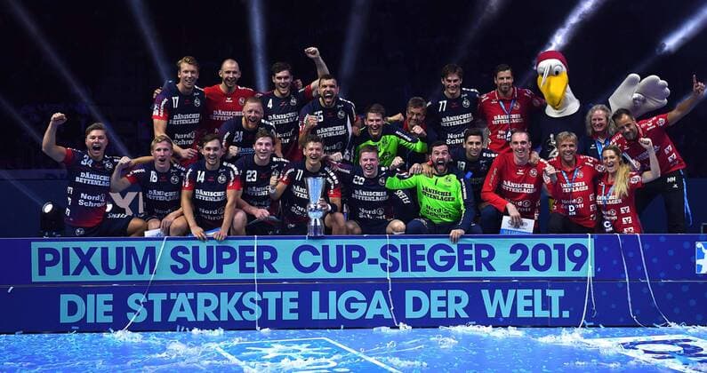 Handball Pixum Super Cup 2019 SG Flensburg Handewitt THW Kiel on 21 08 2019 at the ISS Dome in Düsseldorf Pixum Super Cup Winner 2019 SG Flensburg Handewitt xRx
