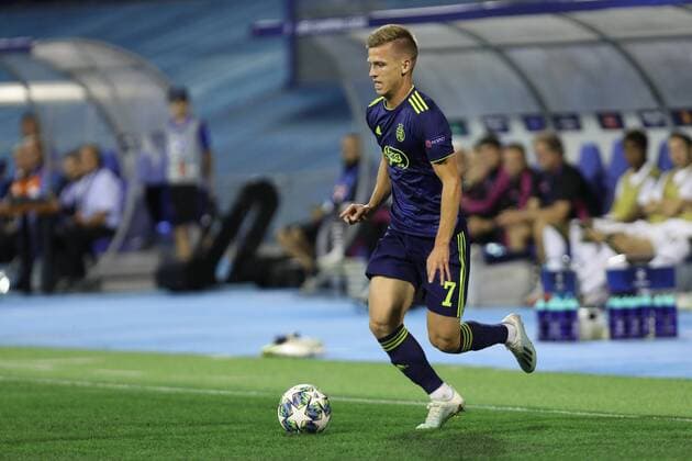 Zagreb, 21 08 2019 - Stadion Maksimir, Play-offs, 1st leg. GNK Dinamo (blue) - Rosenborg BK (white) Dani Olmo (7) 