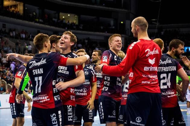 Pixum Super Cup 2019, SG Flensburg Handewitt THW Kiel, 21 08 2019 Cheers at the SG Flensburg Handewitt, Pixum Super Cup 2019, SG Flensburg Handewitt THW Kiel, ISS Dome, Duesseldorf Copyright: xBEAUTIFULxSPORTS Wunderlx