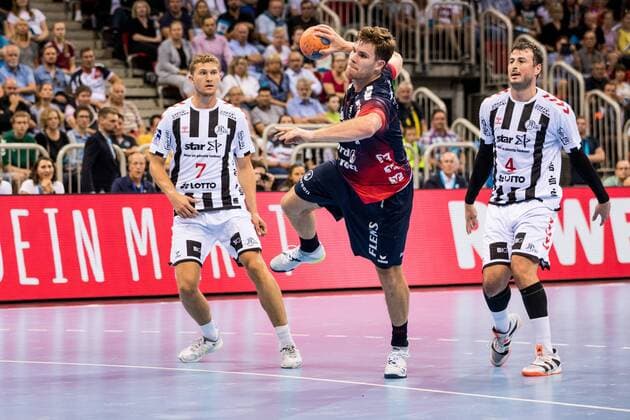Pixum Super Cup 2019, SG Flensburg Handewitt THW Kiel, 21 08 2019 Johannes Golla 4, SC Flensburg Handewitt , Pixum Super Cup 2019, SG Flensburg Handewitt THW Kiel, ISS Dome, Duesseldorf Copyright: xBEAUTIFULxSPORTS Wunderlx