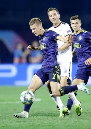 PXL_UEFA Champions League Play-offs, GNK Dinamo vs Rosenborg BK 21.08.2019., Zagreb, Croatia - UEFA Champions League Play-offs, 1st leg between GNK Dinamo and Rosenborg BK at Maksimir Stadium in Zagreb, Croatia. Dani Olmo.  SanjinxStrukic PIXSELL