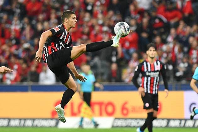Football 3 round of qualification for the Europa League return match Eintracht Frankfurt FC Vaduz on 15 08 2019 in the Commerzbank Arena in Frankfurt Dejan Joveljic Frankfurt DFL regulations prohibit any use of photographs as image sequences and or quasi video xJKx