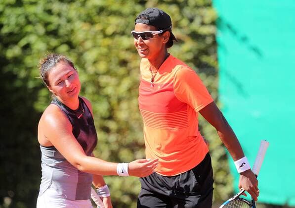 Winner in doubles, dami in final doubles, Akgul Amanmurdadova UZB and Albina Khabibulina UZB
