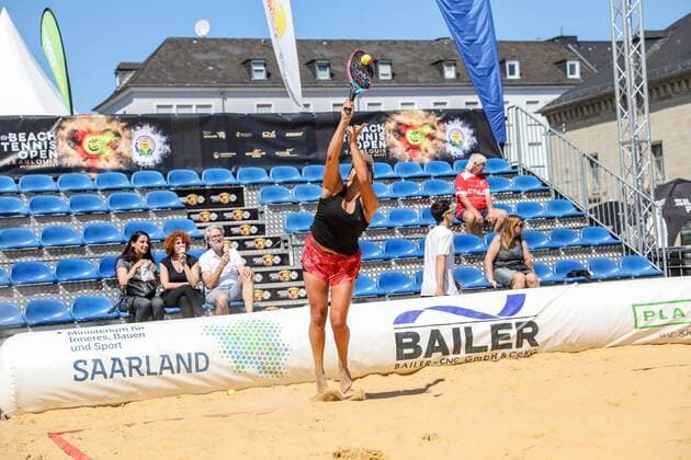 Margarete PELSTER, Beach Tennis, German Championships and ITF Beach Tennis Saarlouis 2019, Kleiner Markt in Saarlouis, 23 08 2019,