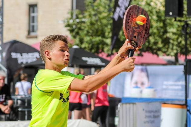 Jann LAZDINS, Beach Tennis, German Championships and ITF Beach Tennis Saarlouis 2019, Kleiner Markt in Saarlouis, 23 08 2019,