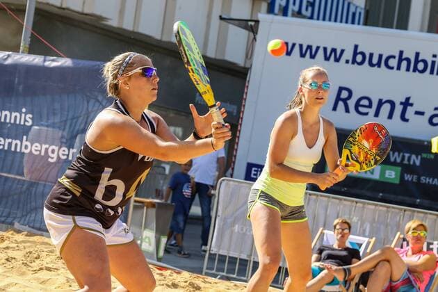 Beatrice BRENNENSTUHL and Louisa SCHLOUSSEN, Beach Tennis, German Championships and ITF Beach Tennis Saarlouis 2019, Kleiner Markt in Saarlouis, 23 08 2019,