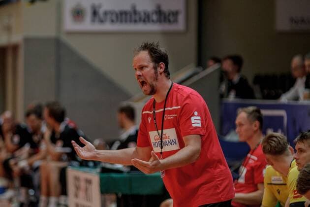 3 HBL North West, VFL Eintracht Hagen HSG Bergische Panther, Hagen, 23 8 2019 Ulli Kriebel Head Coach Eintracht Hagen , VFL Eintracht Hagen HSG Bergische Panther on 23 8 2019 in the Krollmann Arena, Hagen Copyright: xBEAUTIFULxSPORTS MarcxJungex