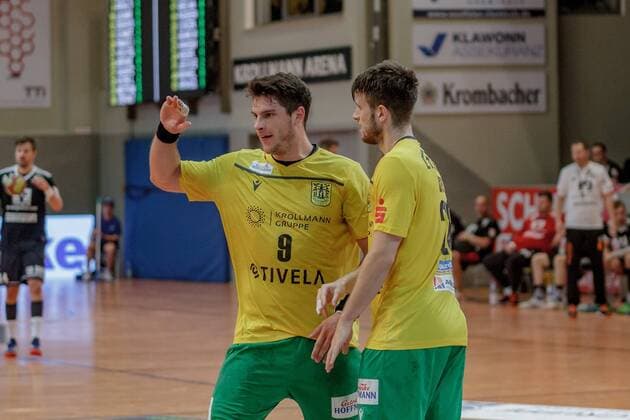3 HBL North West, VFL Eintracht Hagen HSG Bergische Panther, Hagen, 23 8 2019 Tilman Pröhl Eintracht Hagen Lukas Kister Eintracht Hagen , VFL Eintracht Hagen HSG Bergische Panther on 23 8 2019 in the Krollmann Arena, Hagen Copyright: xBEAUTIFULxSPORTS MarcxJungex