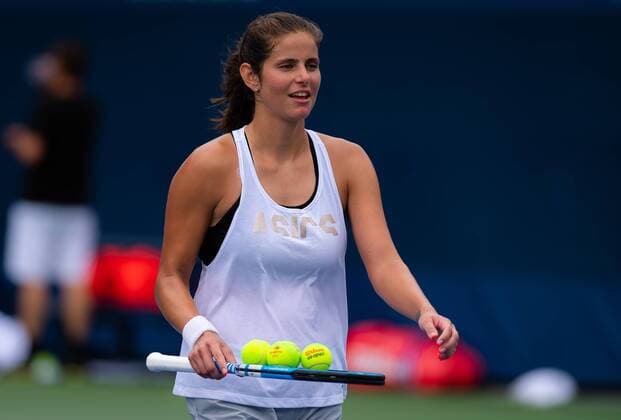 August 23, 2019, New York, NEW YORK, USA: Julia Goerges of Germany during practice at the 2019 US Open Grand Slam tennis tournament US Open 2019, Tennis, New York City, United States, Aug 23 - ZUMAa181 20190823_zaa_a181_202 Copyright: xAFP7x