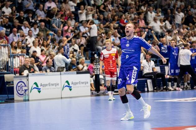 2 Handball Bundesliga VfL Gummersbach TUSEM Essen 24 08 2019 Lukas Blohme 8, VfL Gummersbach , 2 Handball Bundesliga VfL Gummersbach TUSEM Essen Gummersbach, Schwalbe arena Copyright: xBEAUTIFULxSPORTS Wunderlx