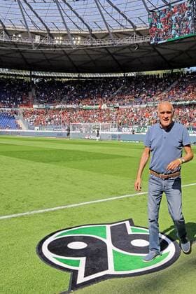 From 2 BL Season 2019 20 Hannover 96 Red Black vs SpVgg Greuther Fürth 1 1 on 24 08 2019 In photo Han96 President Martin Child before game coming from sky Interview