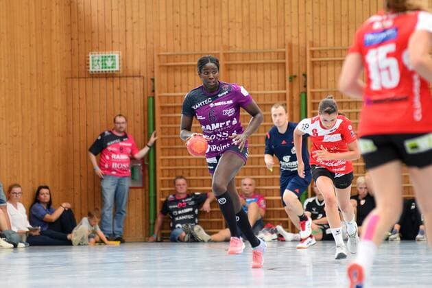 Laetita Quist TusSies Metzingen 6 DHB, Handbal, Women, Preparation , Tournament , Lotto Cup, Ludwigsburg, 24 08 2019, Photo TBaur Eibner 28 International Womens Handball Tournament Lotto Cup Ludwigsburg Copyright: xEIBNER TobiasxBaurx EP_TBR