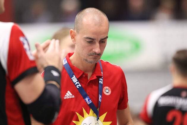 Emir Kurtagic Trainer TuS N Luebbecke GER, Handball, 2 Bundesliga, TuS N Luebbecke against DJK Rimpar Woelfe, 24 08 2019 Luebbecke Copyright: xEIBNER JanxStrohdiekx EP_JSK