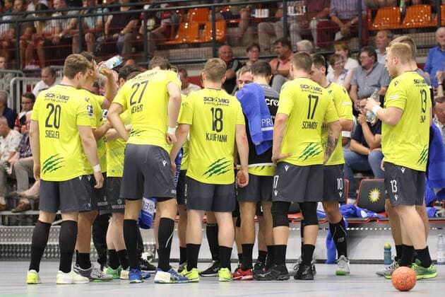 Time out DJK Rimpar Woelfe GER, Handball, 2 Bundesliga, TuS N Luebbecke against DJK Rimpar Woelfe, 24 08 2019 Luebbecke Copyright: xEIBNER JanxStrohdiekx EP_JSK