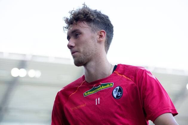 Paderborn, Germany 24 08 2019 1 Bundesliga 2019 2020 SC Paderborn 07 vs SC Freiburg Luca Waldschmidt Freiburg Paderborn North Rhine-Westphalia Germany Benteler Arena