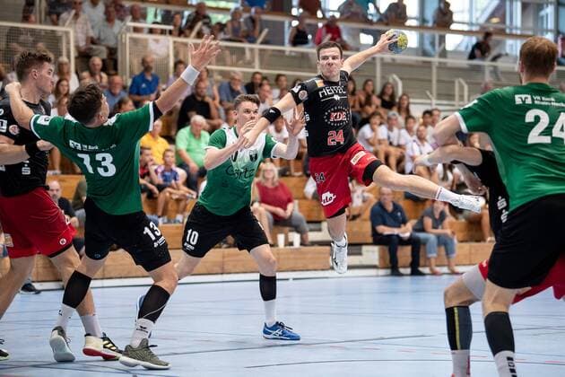 24 08 2019 Handball Season 2019 2020 3 League HC Erlangen HCE U23 TV Hochdorf ThHa Arne Ruf 13, TV Hochdorf Stefan Corazolla 10, TV Hochdorf Julian Mangen 24, HC Erlangen II