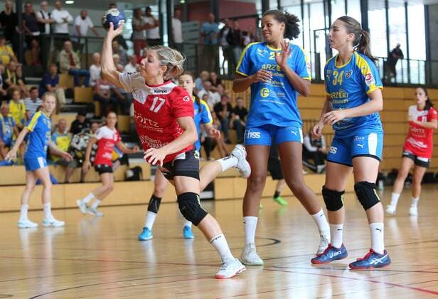 BAU 24 08 2019 Handball 28 Lotto Cup, SG, SG Schozach Bottwartal vs HC Leipzig, left Cinja Wehe Bottwartal
